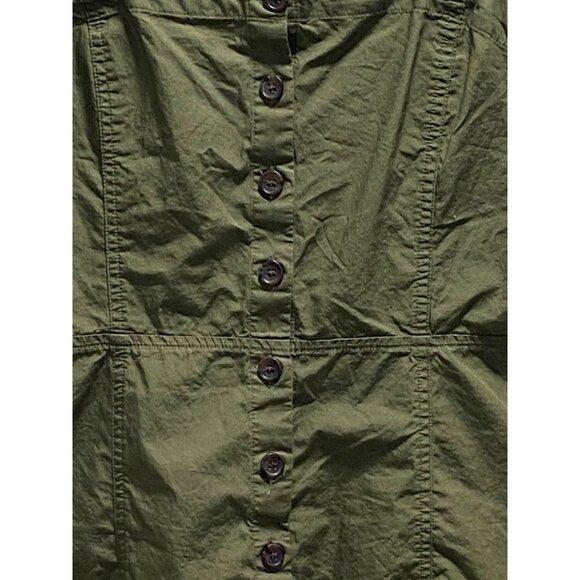 Banana Republic Button Front Convertible Sleeveless Blouse Olive Green Size 8 - Picture 7 of 12